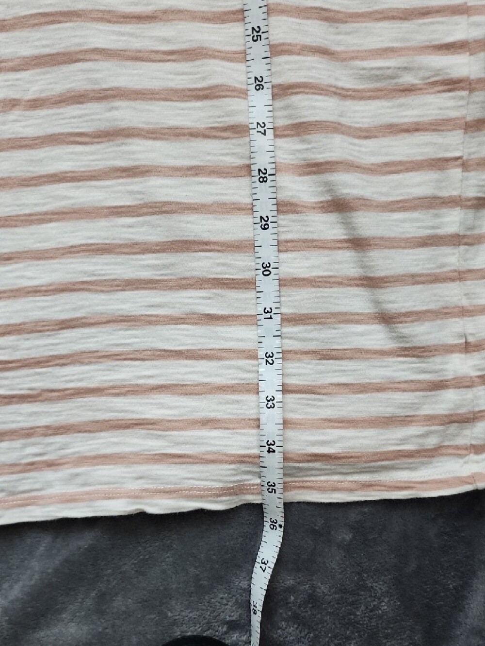Universal Thread Striped T-Shirt Dress in Cream And Beige - Picture 4 of 6